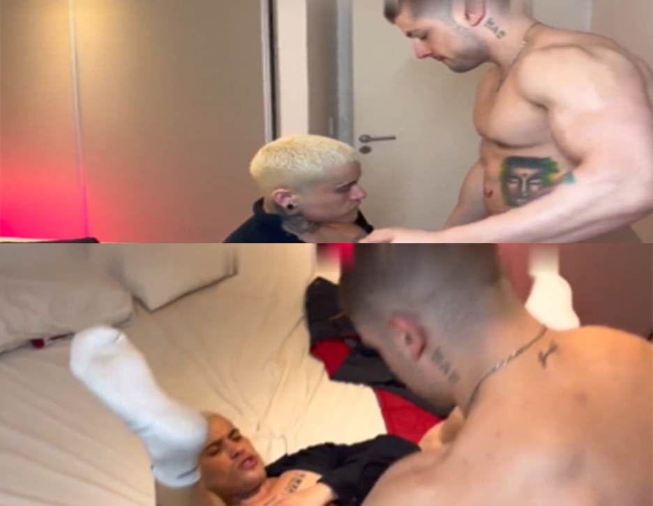 我的健身伙伴一直检查我直到我屈服并叫他来我家